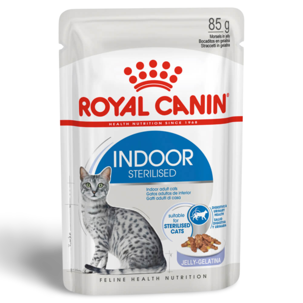ROYAL CANIN Indoor Adult Jelly Wet Cat Food Pouch 85g