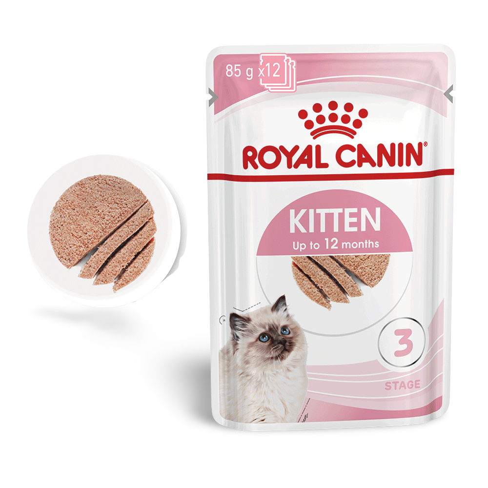 ROYAL CANIN Kitten Instinctive Loaf Wet Cat Food Pouches 85Gx12