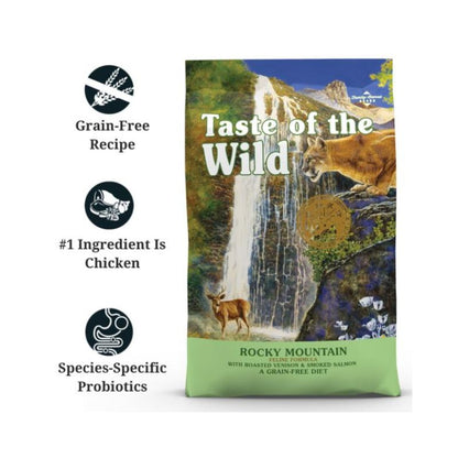 taste of the wild grain free rocky mountain venison salmon dry cat food features