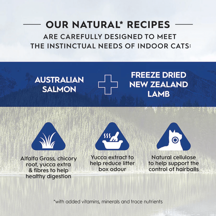 TRILOGY Salmon & Freeze Dried Lamb Adult Cat Food features