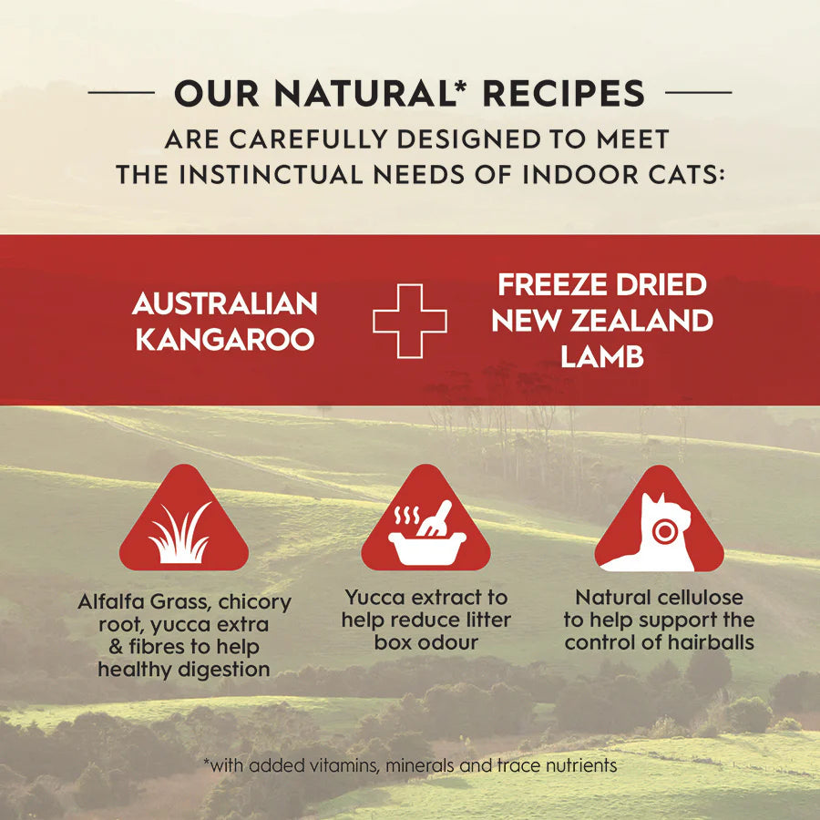 trilogy kangaroo and freeze dried lamb dry cat food features