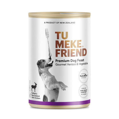 TU MEKE FRIEND Canned Premium Dog Feast GourmetGourmet Venison & Vegetable 375G *Clearance 17/08/24*