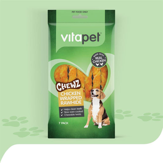 VITAPET Chewz Dog Treats Chick Wrap Wht Twist 7pk