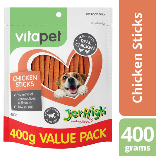 VITAPET Dog Treats Jerhigh Chicken Sticks 400G