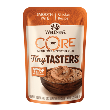 wellness core tiny tasters chicken pate wet cat food 85g