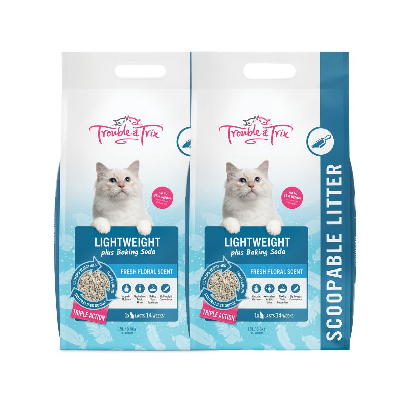 Trouble and Trix Lightweight Plus Baking Soda 15L x 2 bags