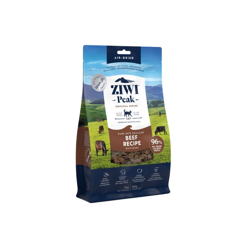 ziwi peak air dried beef cat food 400g