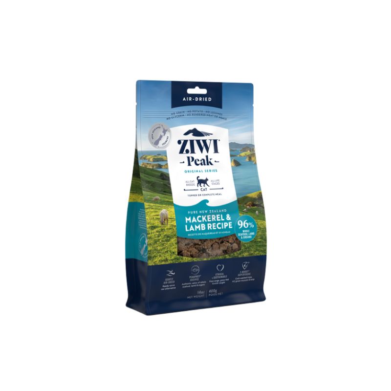 ziwi peak air dried mackerel and lamb cat food 400g