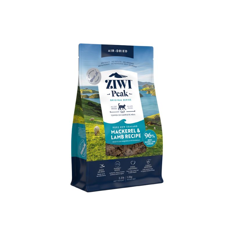 ziwi peak air dried mackerel and lamb cat food 1kg