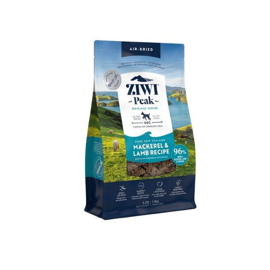 ziwi peak air dried mackerel and lamb dog food 1kg