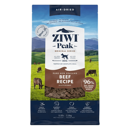 ziwi peak grain free beef air dried dog food 2.5kg