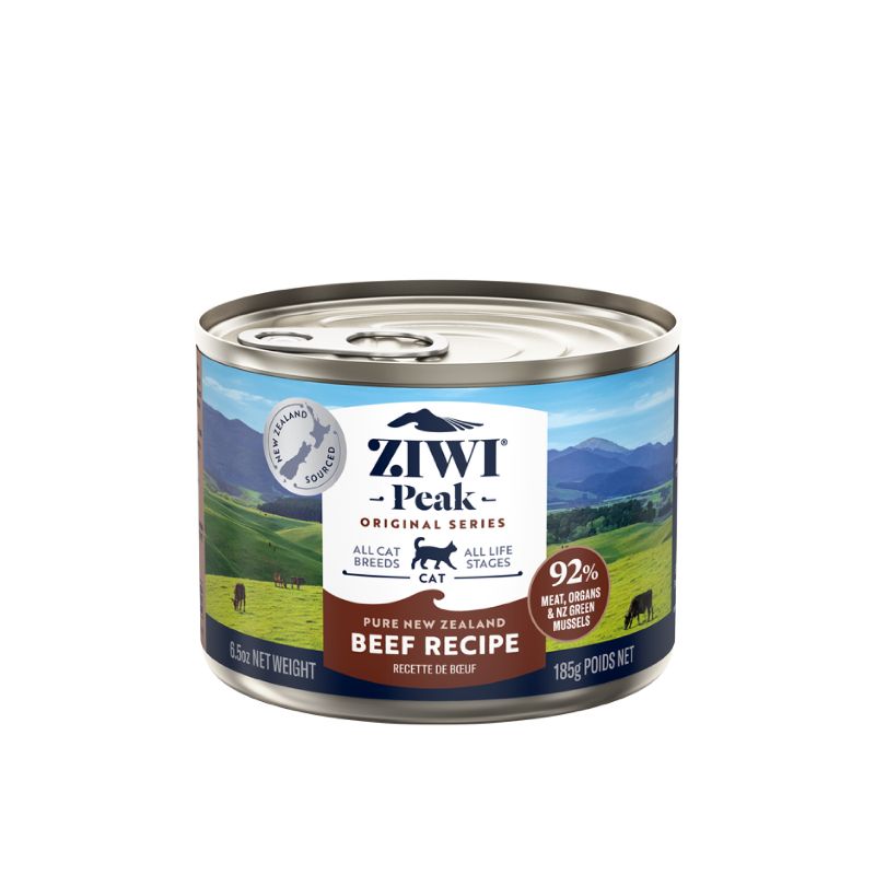 ziwi peak grain free beef wet cat food canned 185g