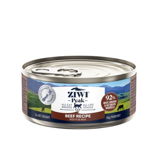 ziwi peak grain free beef wet cat food canned 85g