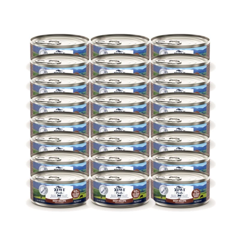 ziwi peak grain free beef wet cat  food canned 85gx24