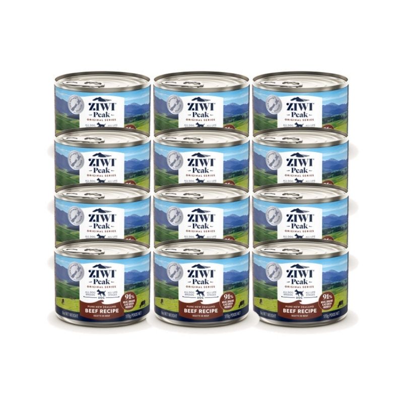 ziwi peak grain free beef wet dog food canned 170gx12