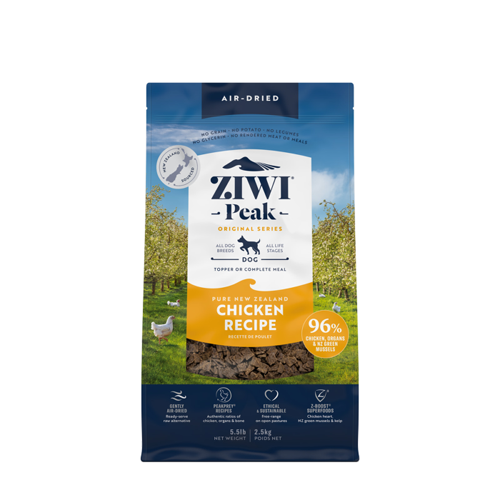 ziwi peak grain free chicken air dried dog food 2.5kg