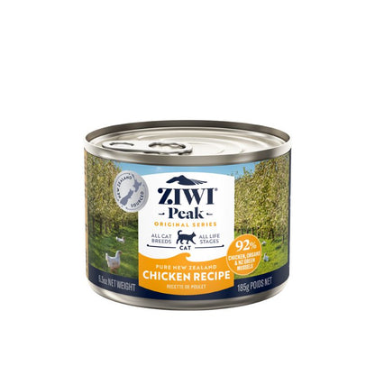 ziwi peak grain free chicken wet cat  food canned 185g