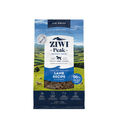 ziwi peak grain free lamb air dried dog food lamb 2.5kg