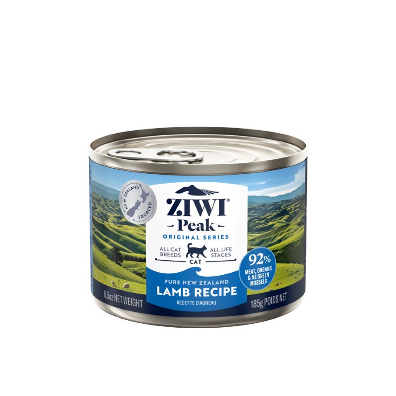 ziwi peak grain free lamb wet cat food canned 185g