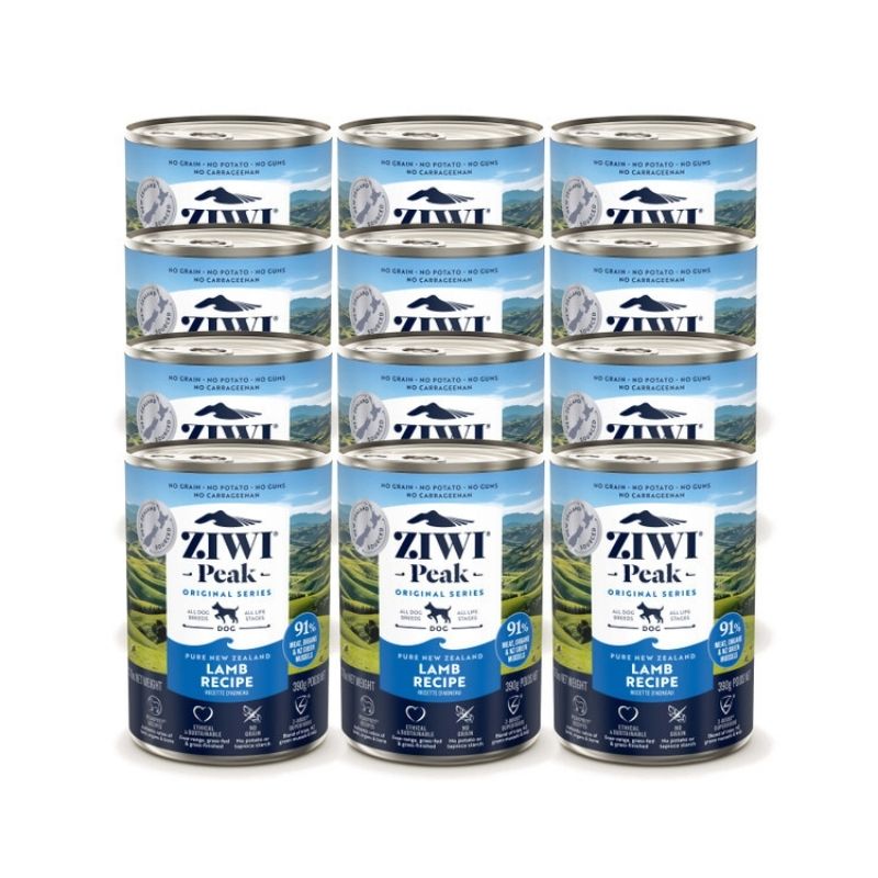 ziwi peak grain free lamb wet dog food canned 390gx12