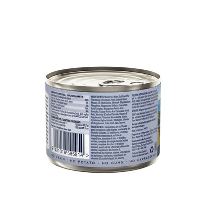 ziwi peak grain free mackerel wet cat food canned 185g back