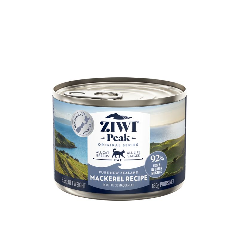 ziwi peak grain free mackerel wet cat food canned 185g