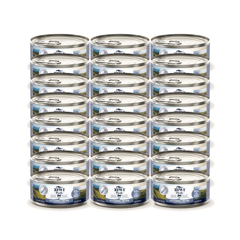 ziwi peak grain free mackerel wet cat food canned 85gx24