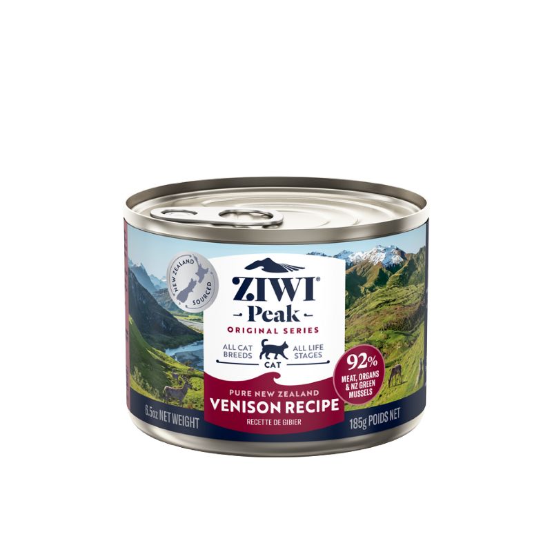 ziwi peak grain free venison wet cat food canned 185g