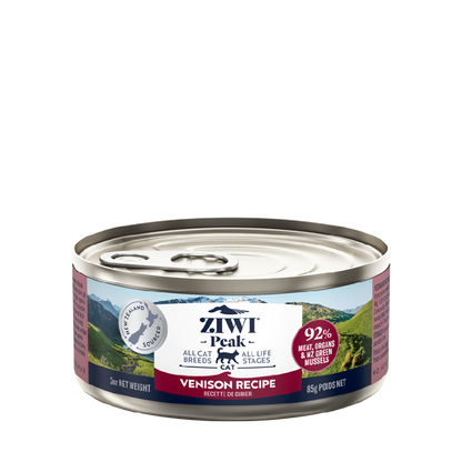 ziwi peak grain free venison wet cat food canned 85g