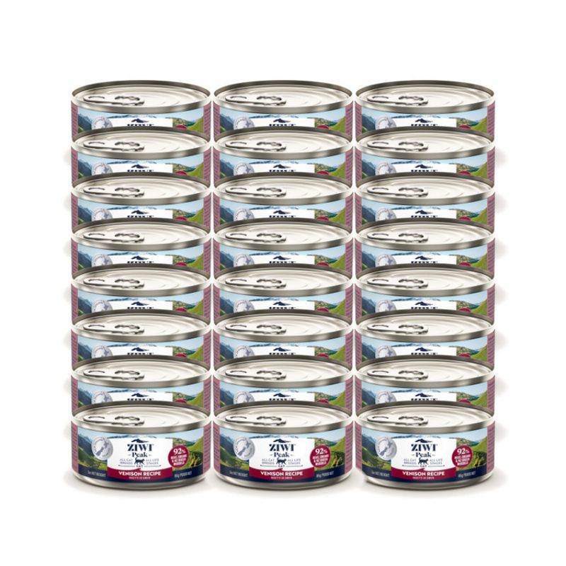 ziwi peak grain free venison wet cat food canned 85gx24