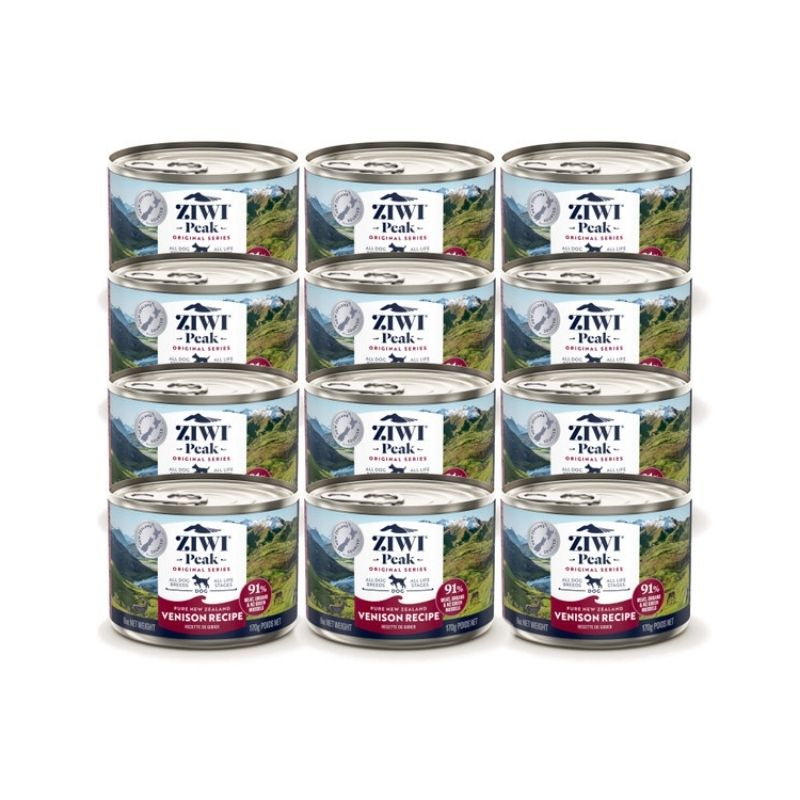 ziwi peak grain free venison wet dog food canned 170gx12