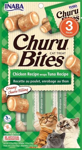 INABA CHURU BITES Chicken Wraps with Tuna Cat Treats 30G