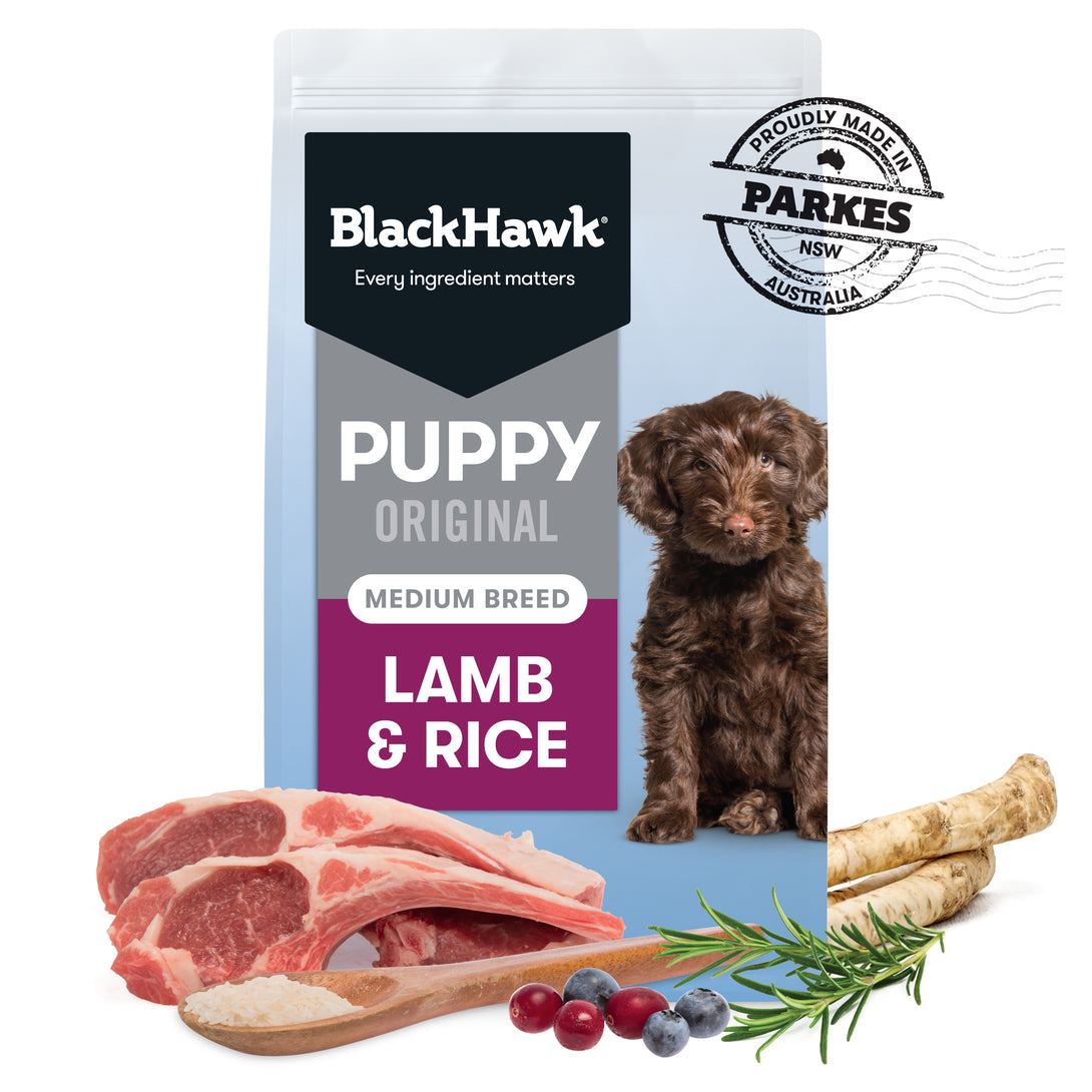 Black Hawk Original Medium Puppy Dry Dog Food Lamb & Rice 20KG - ADS Pet Store