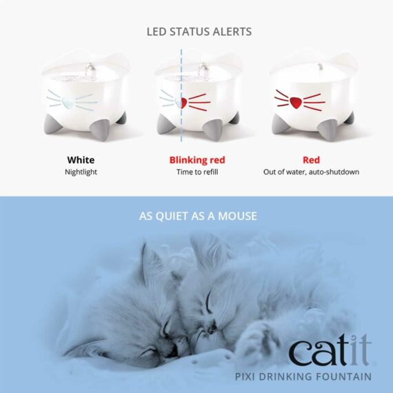 CATIT  Pixi Water Fountain for Cat Light blue 2.5L features_2