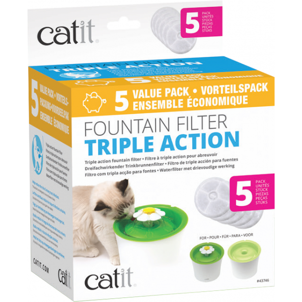 Catit 2.0 Senses Flower Water Softening Cartridge 5 Pack - ADS Pet Store