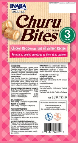 INABA CHURU BITES Chicken Wraps with Salmon Cat Treats 30G