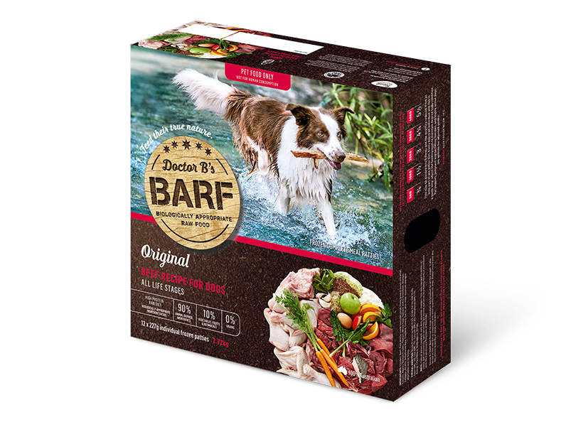 Doctor B's Barf Frozen Raw Beef Dog Food 227G x 12 - ADS Pet Store
