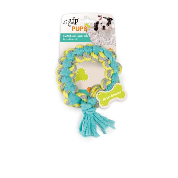 PUPS Multi Chew Sweater Rope Ring - ADS Pet Store