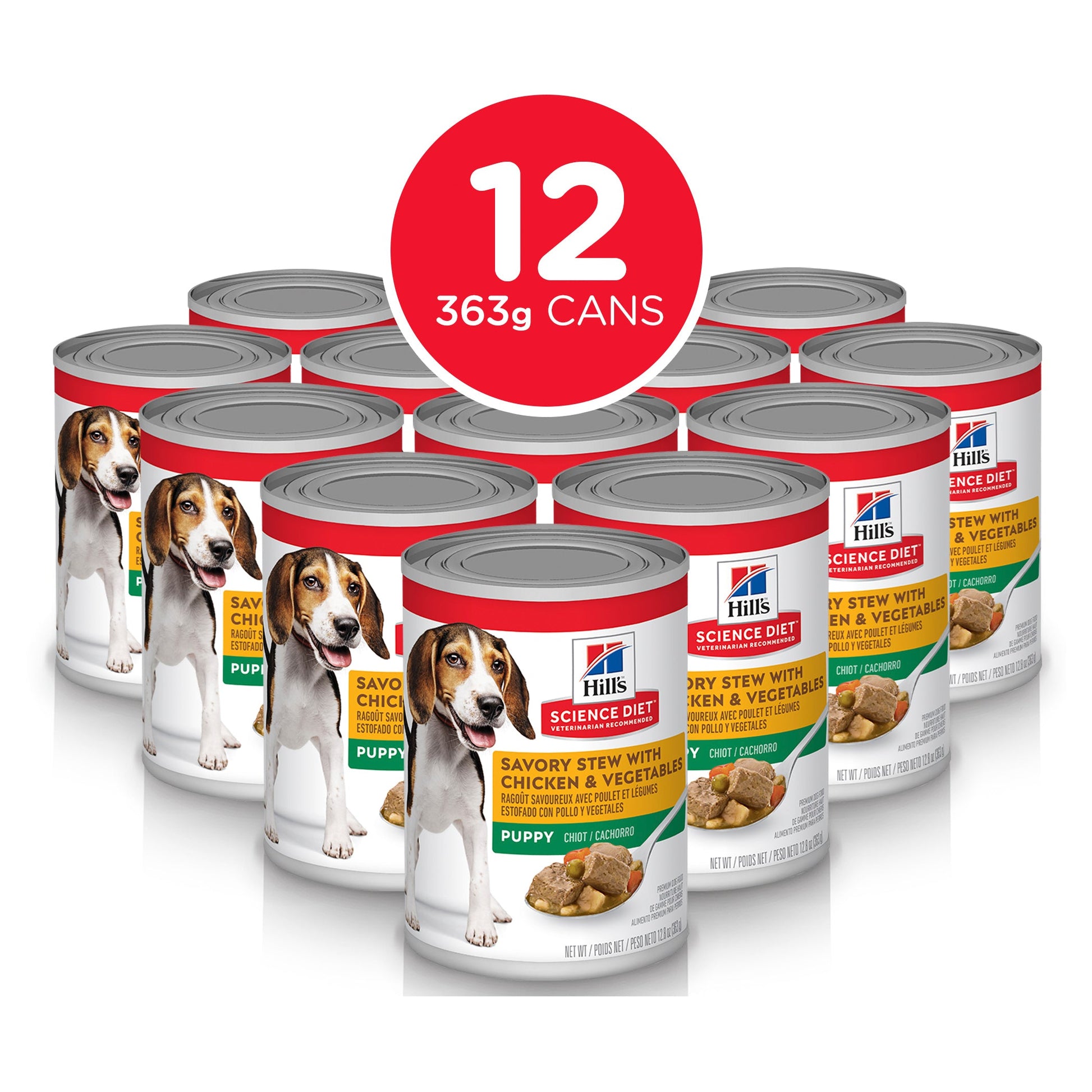 Hill's Science Diet Puppy Savory Stew Chicken & Vegetables Canned Wet Dog Food 363G - ADS Pet Store