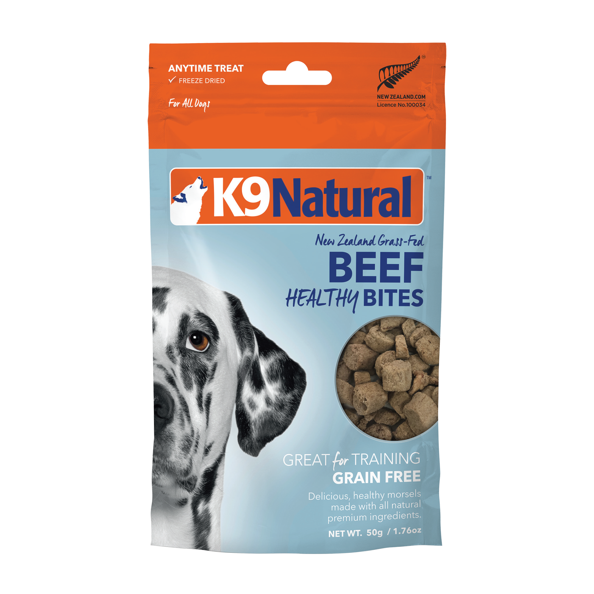 K9 NATURAL Freeze Dried Beef Healthy Bites Dog Treats 50G ADS Pet Store