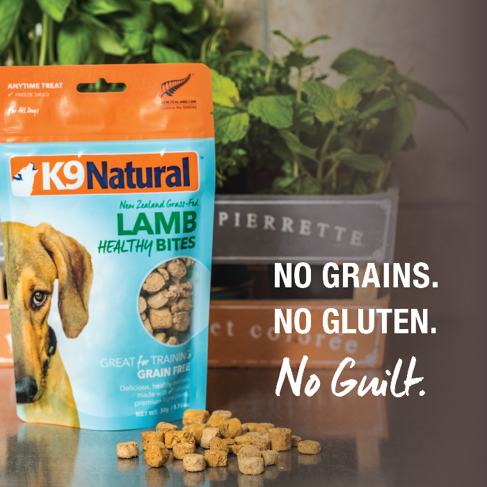 K9 NATURAL Freeze-Dried Lamb Healthy Bites Dog Treats 50G no grains, no gluten