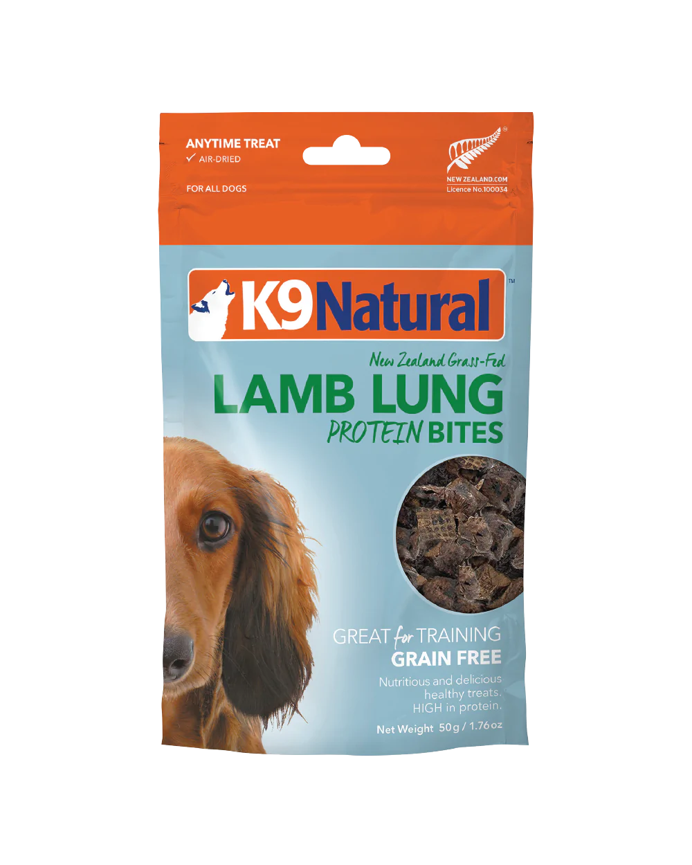 K9 Natural Dog Treats Air Dried Lamb Lung Protein Bites 50G - ADS Pet Store
