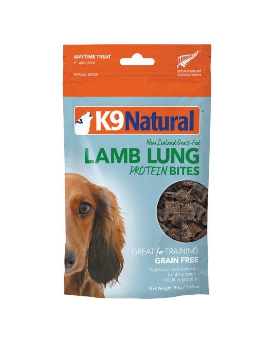 K9 Natural Dog Treats Air Dried Lamb Lung Protein Bites 50G - ADS Pet Store
