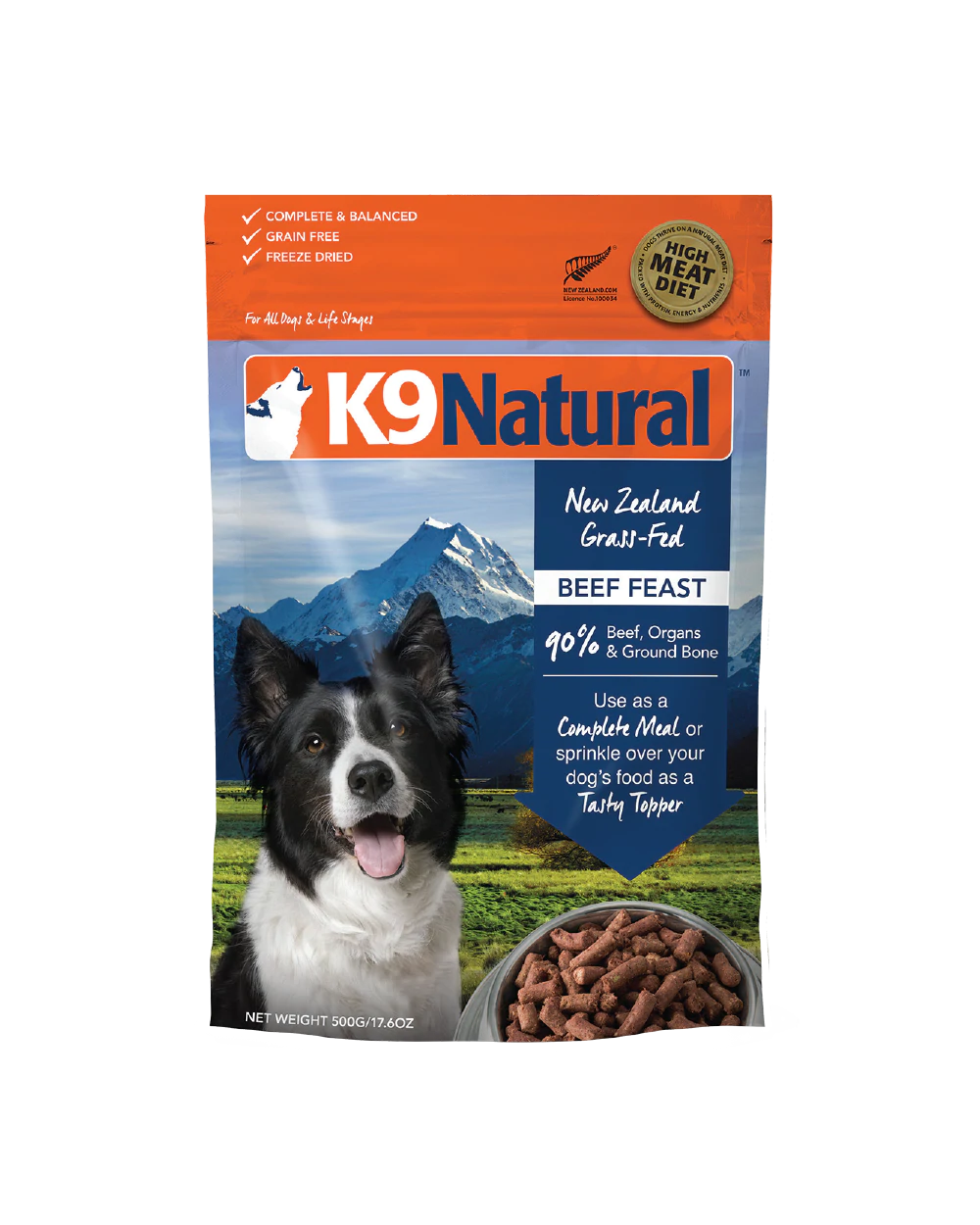 K9 Natural Beef Feast Freeze-dried Dog Food 500G - ADS Pet Store