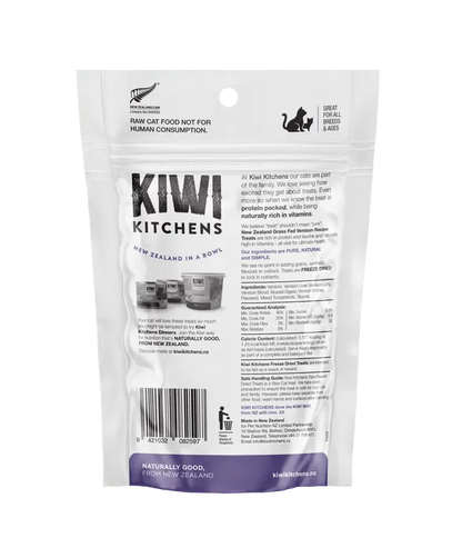 Kiwi Kitchens Raw Freeze Dried Vension Cat treats 30G