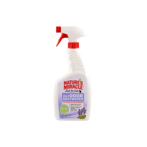 Nature's Miracle 3 In 1 Odor Destroyer (Lavender) Just For Cats 709ML - ADS Pet Store