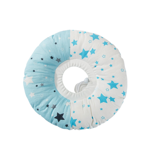 Blue Star Print Double Side Elizabeth Collar (Water Proof) - ADS Pet Store