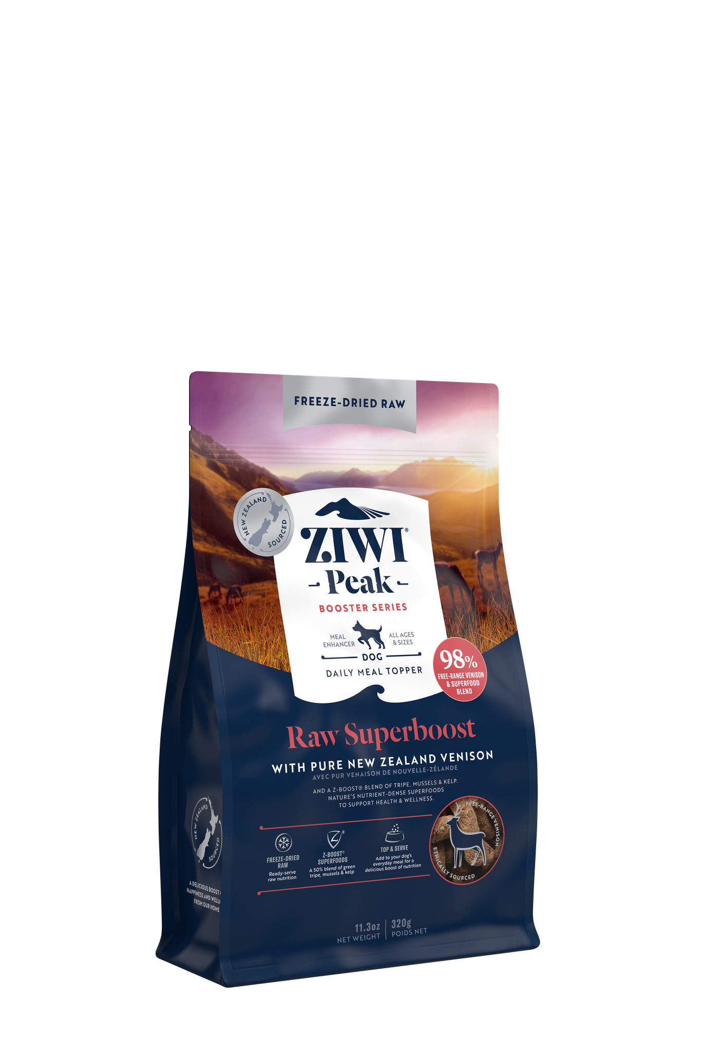 Ziwi Peak Freeze-Dried Dog Raw Superboost Venison 320G - ADS Pet Store