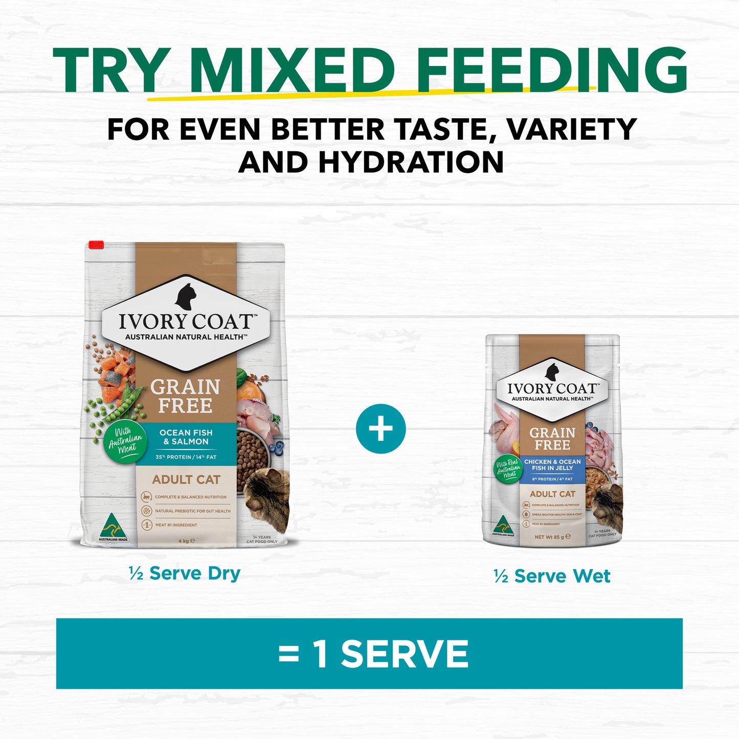 Ivory Coat Grain Free Dry Cat Food Adult Ocean Fish And Salmon 4KG - ADS Pet Store
