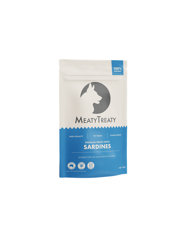 MEATY TREATY Freeze Dried Whole Sardines 100G
